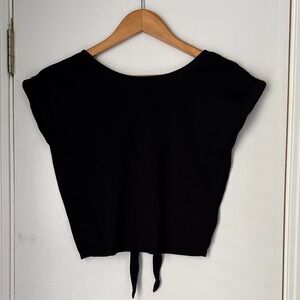Wilfred open back Black Crop Top for Women